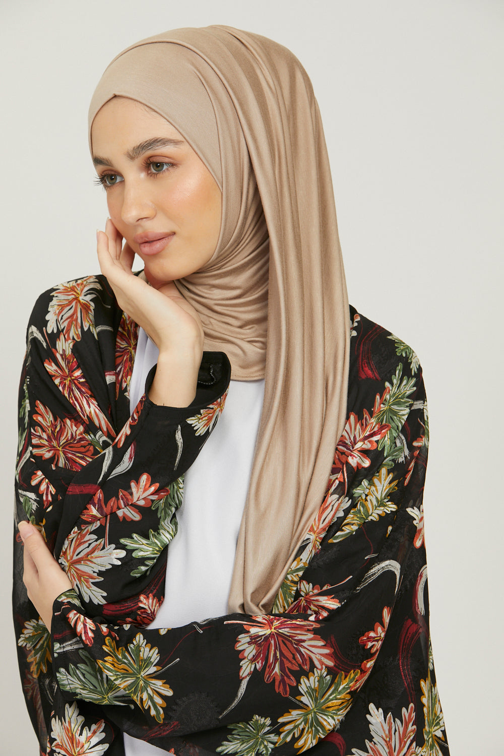 Premium Jersey Hijab - Nude