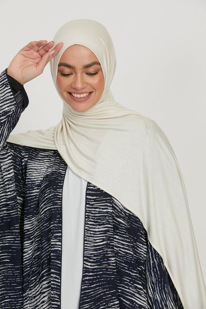 Premium Jersey Hijab - Off White