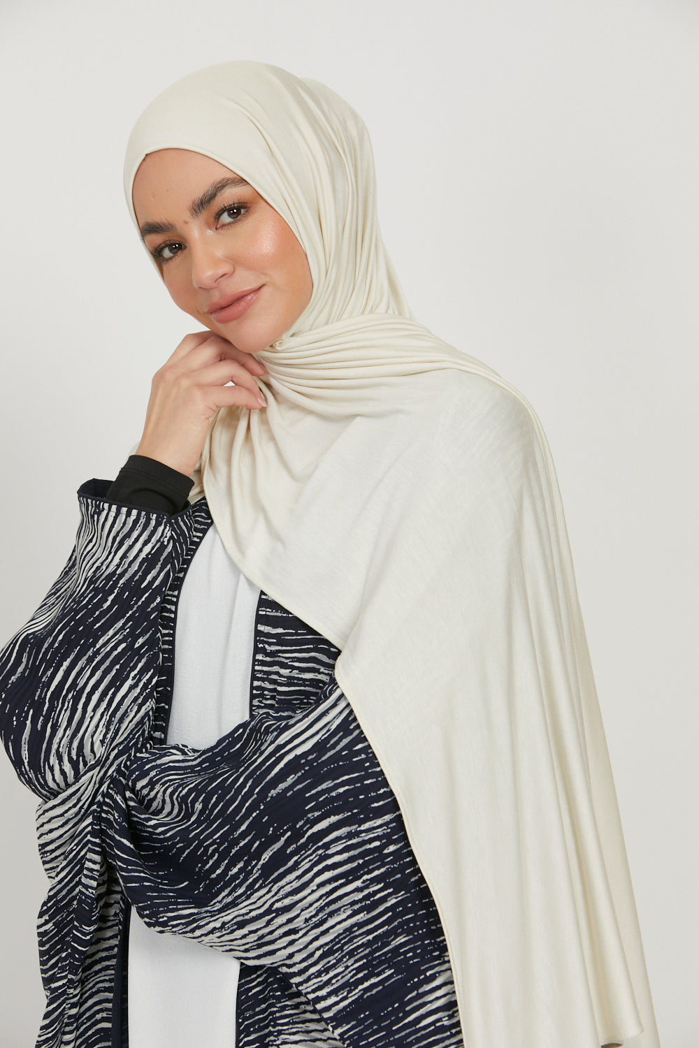 Premium Jersey Hijab - Off White