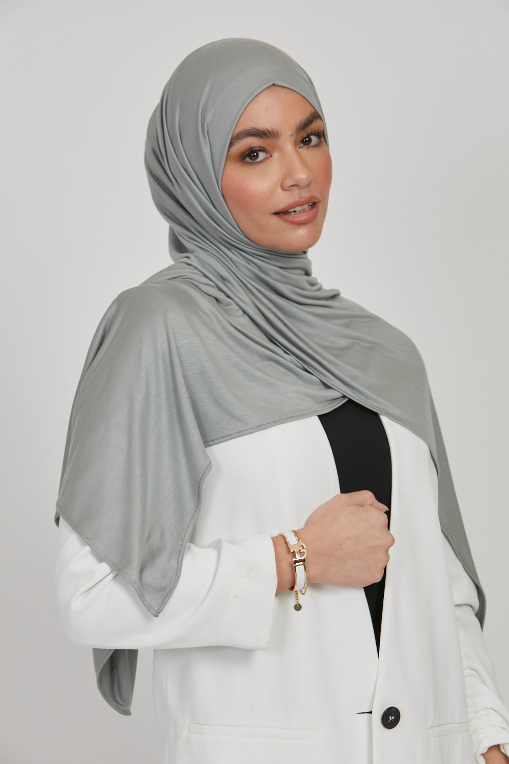 Premium Jersey Hijab - Stone Green