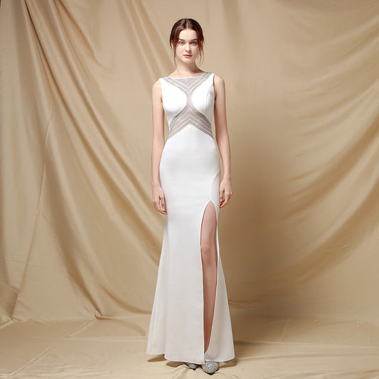 Long Fishtail Neck Formal Dresses