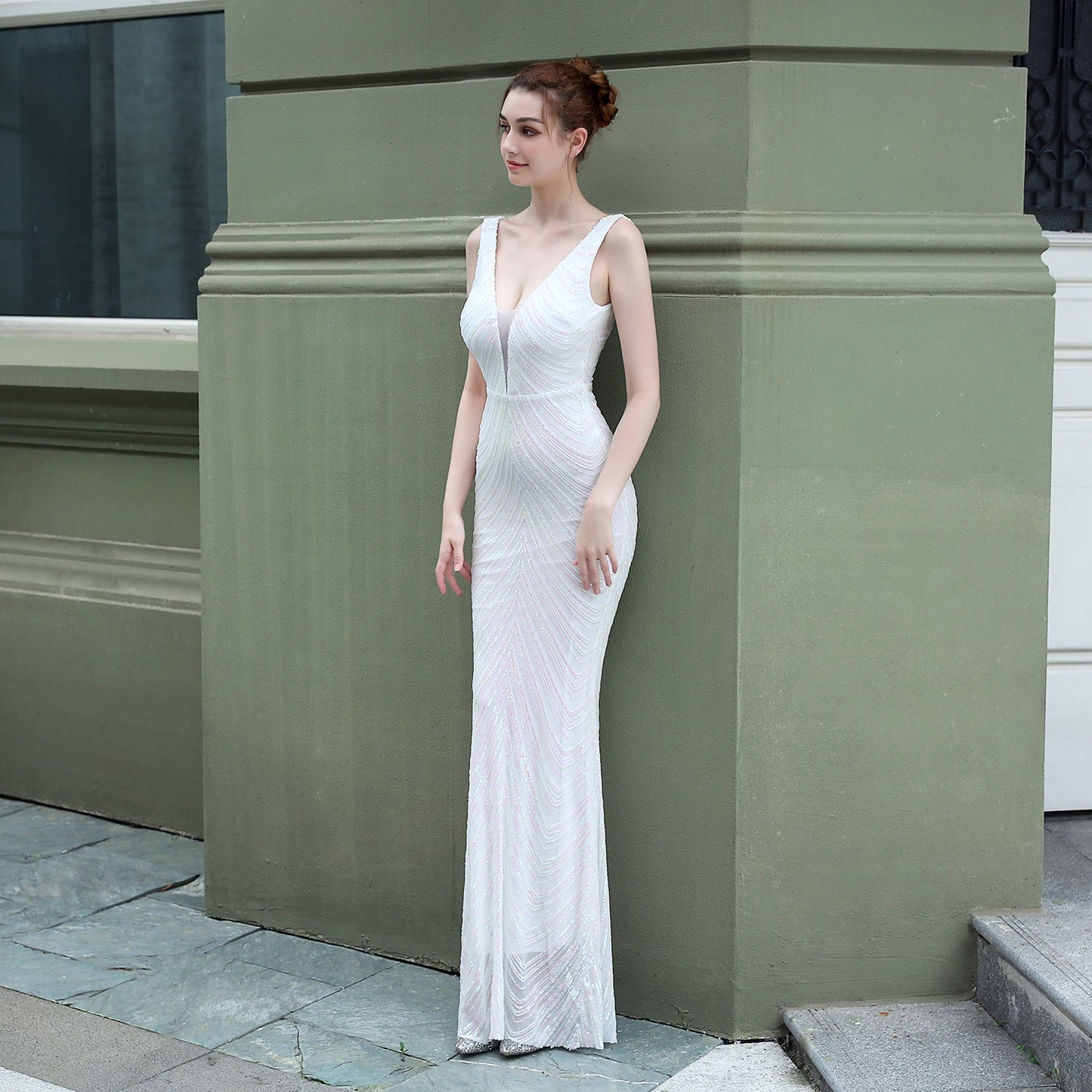 Sequin Fishtail Formal Dress
