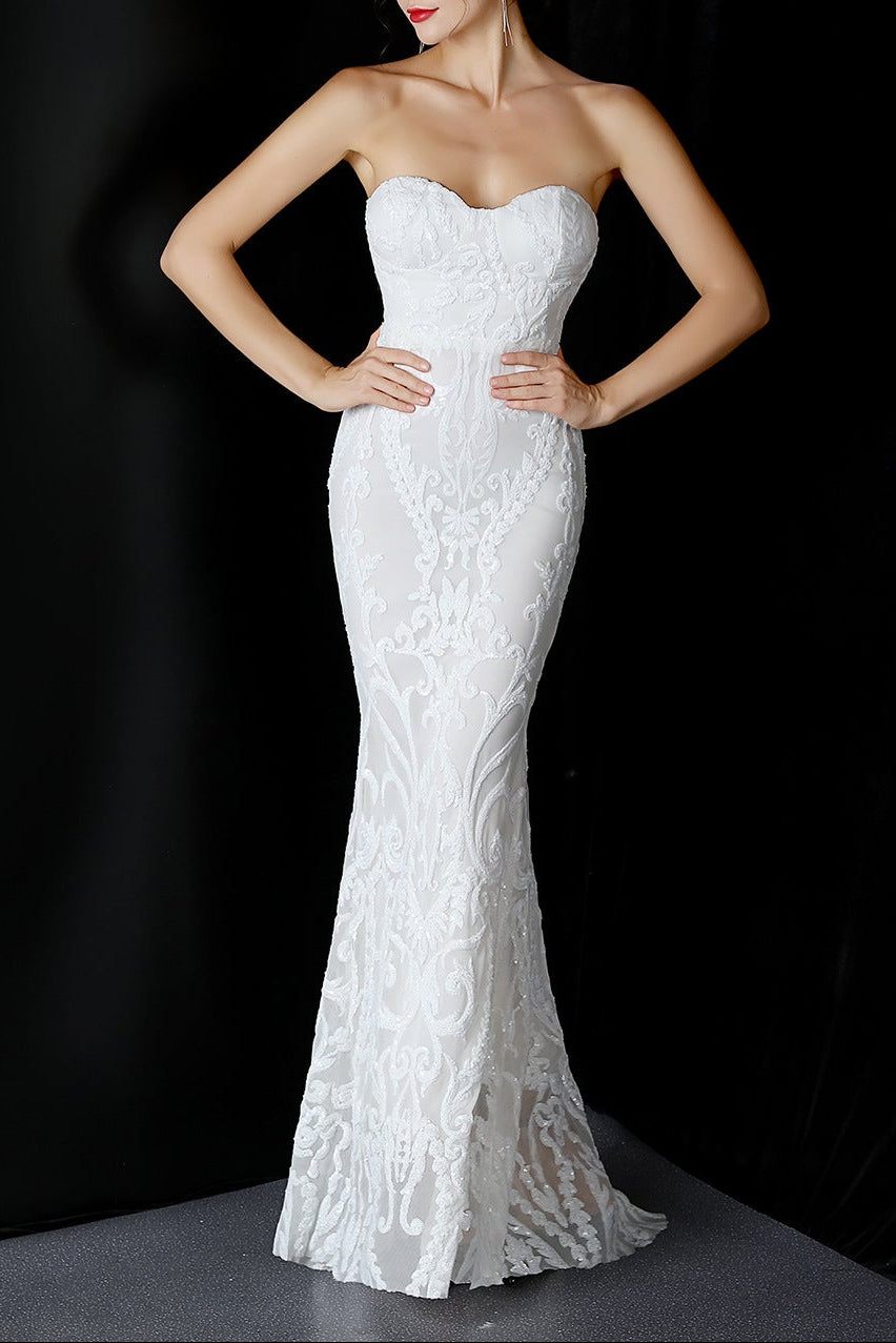 Sequined Formal Dresses with Short Front and Long Back