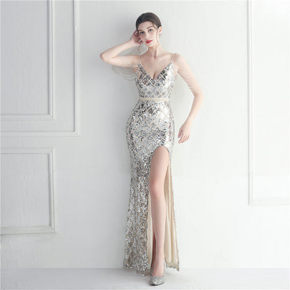 Beaded Illusion Beaded Formal Dress