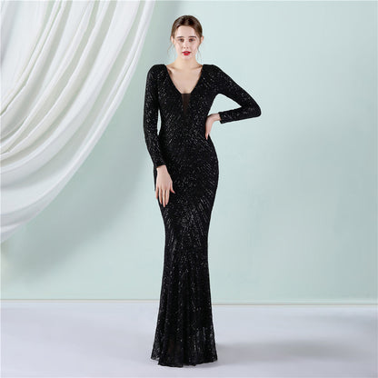 Sequined Fishtail Formal Dress