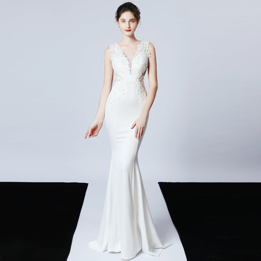 Hand Appliquéd Beaded Formal Dress