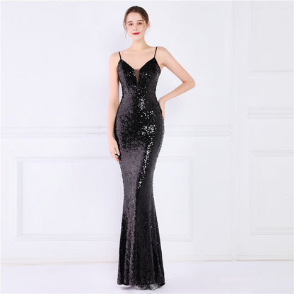 Beaded Position Flower Formal Dress