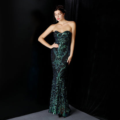 Sequined Formal Dresses with Short Front and Long Back