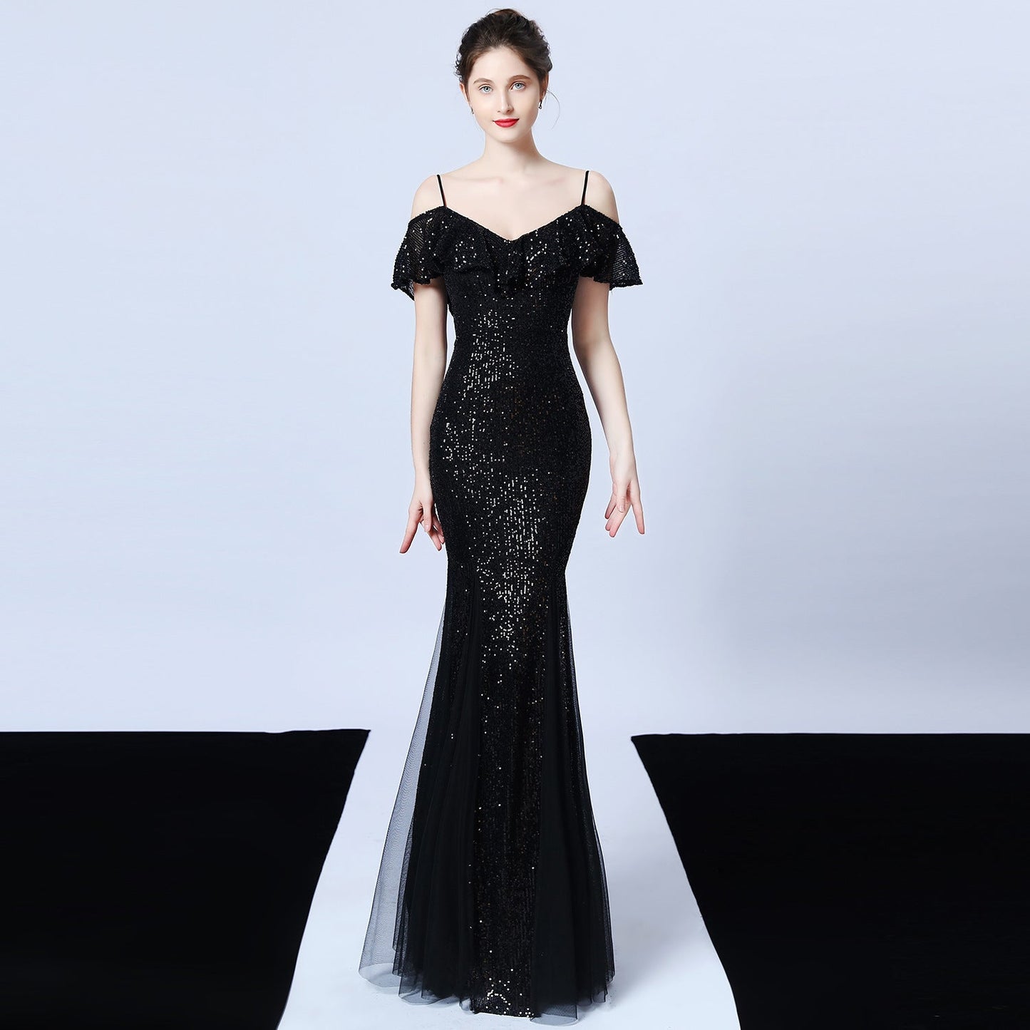 Silk Thread Fringe Beaded Formal Dresses