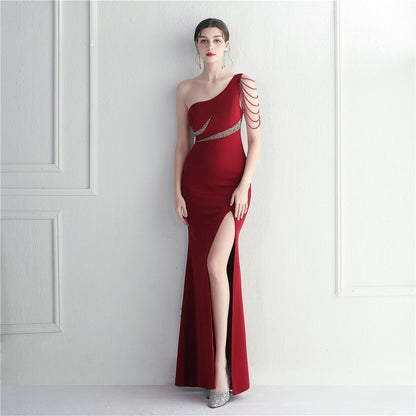 One Shoulder Long Formal Dress