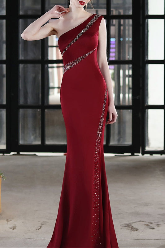 Long One Shoulder Formal Dress