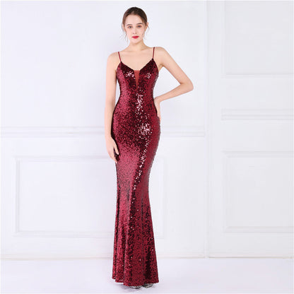 Beaded Position Flower Formal Dress