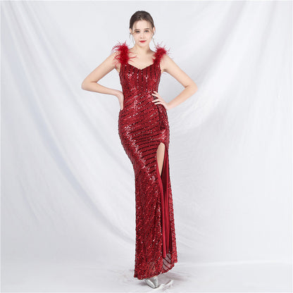 Side split formal dress