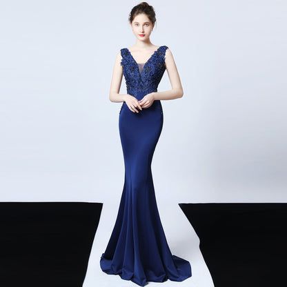 Hand Appliquéd Beaded Formal Dress