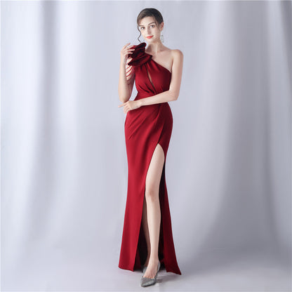 Crafted Flower With Beading Formal Dress