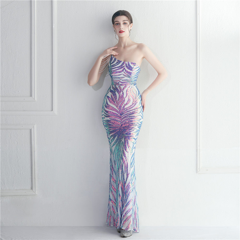 Beaded Sexy Halter Formal Dress