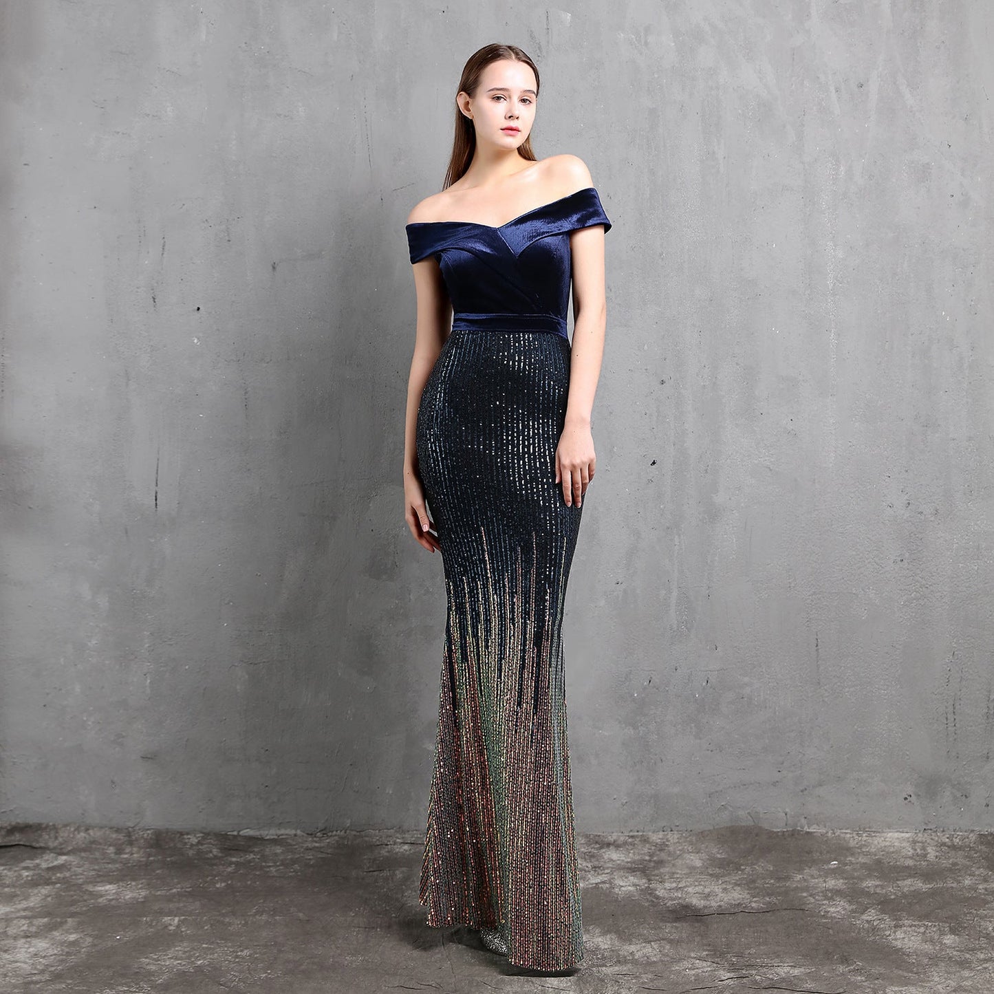 One Shoulder Fishtail Formal Dress
