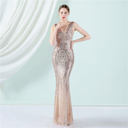 Sleeveless Sequin Formal Dress