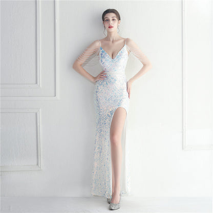 Beaded Illusion Beaded Formal Dress