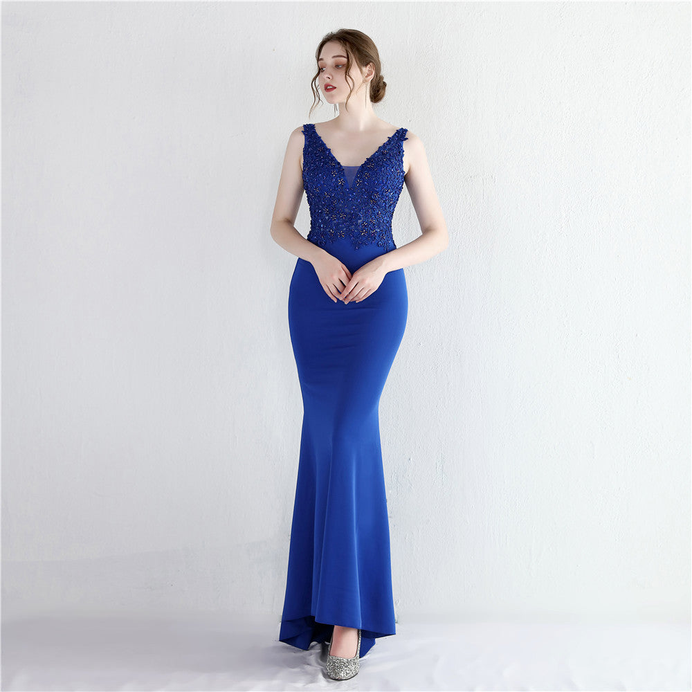 Handmade Applique Beaded Formal Dress