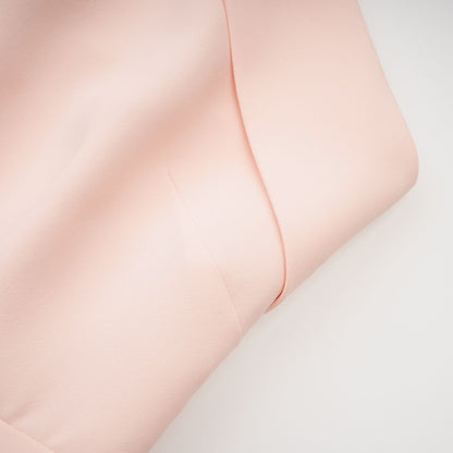 tara feather-detail tassel halter backless dress in pink
