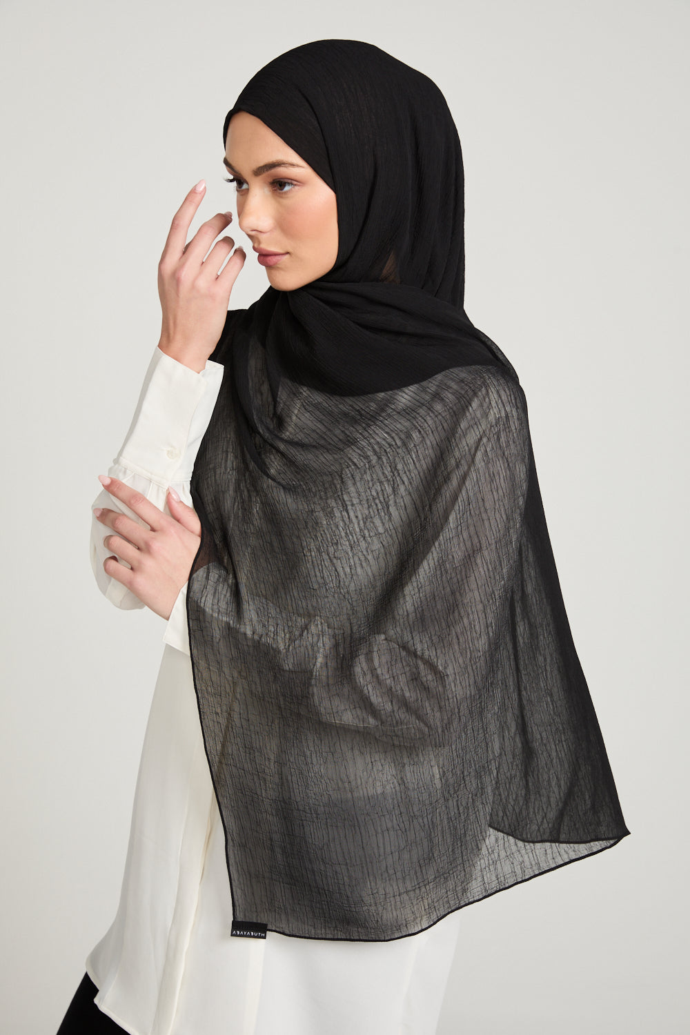 Luxury Soft Crush Hijab - Black