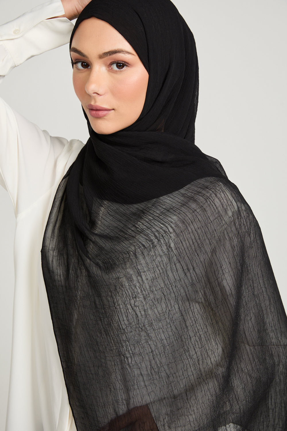 Luxury Soft Crush Hijab - Black