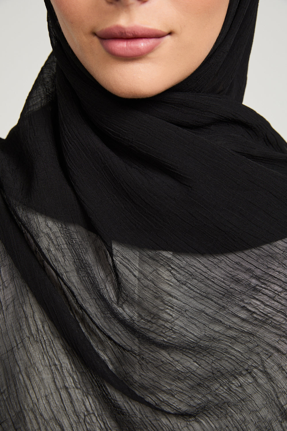 Luxury Soft Crush Hijab - Black