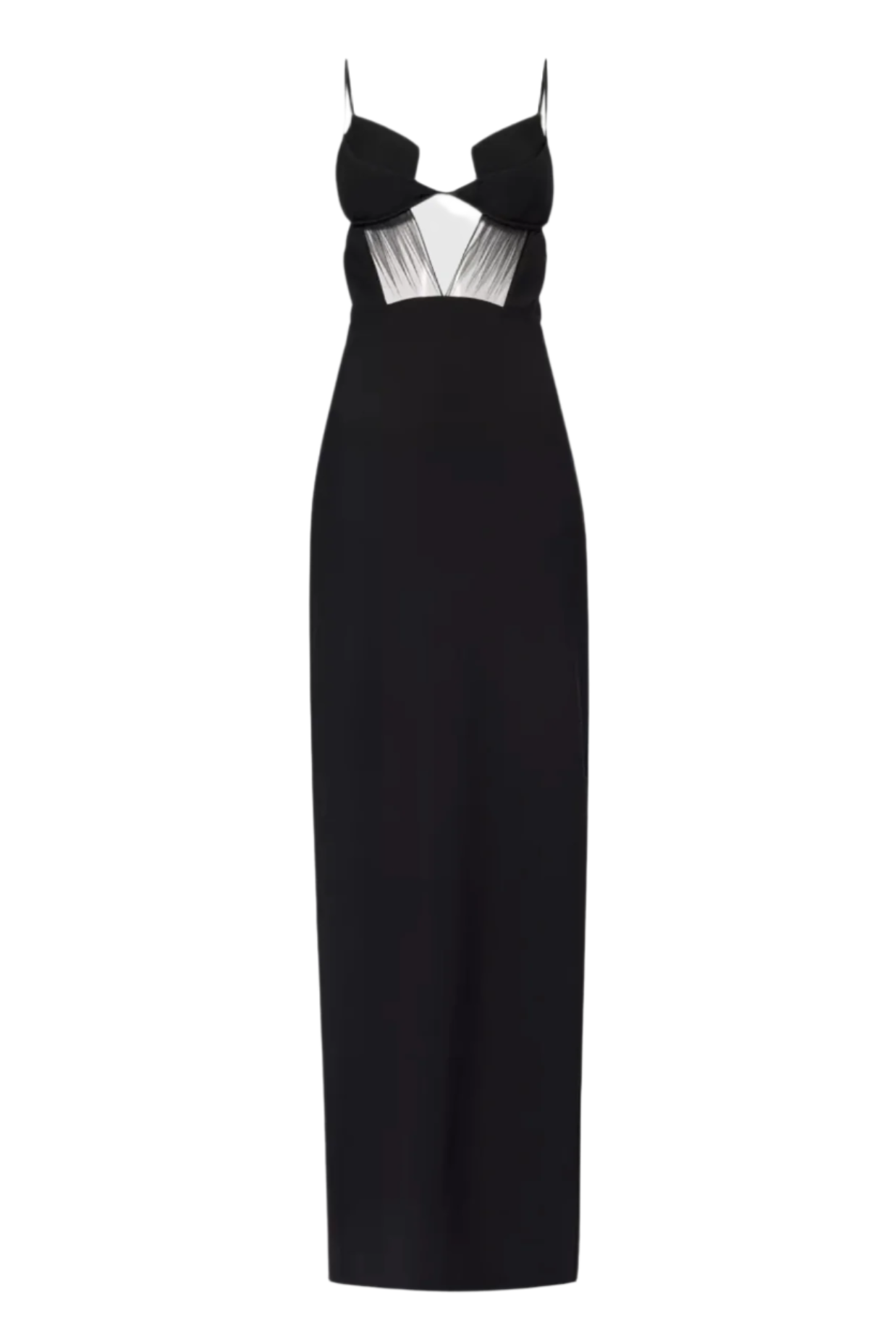 Sathva Cutout Mesh Maxi Bandage Dress