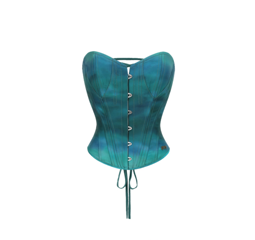 Emeline Blue Corset and Long Skirt