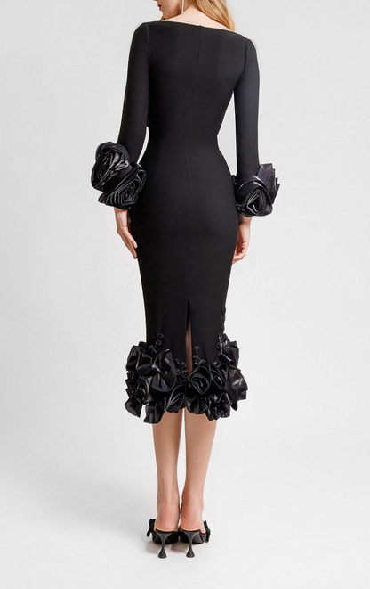 JELENA Flowers Midi Bandage Dress