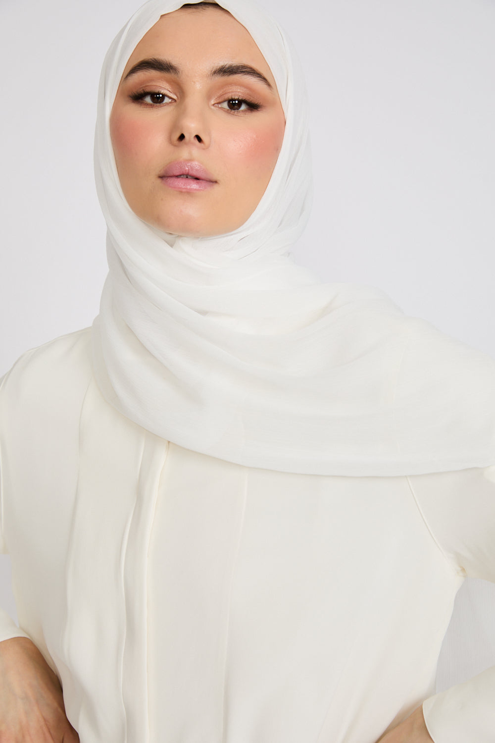 Luxury Soft Crush Hijab - Off White