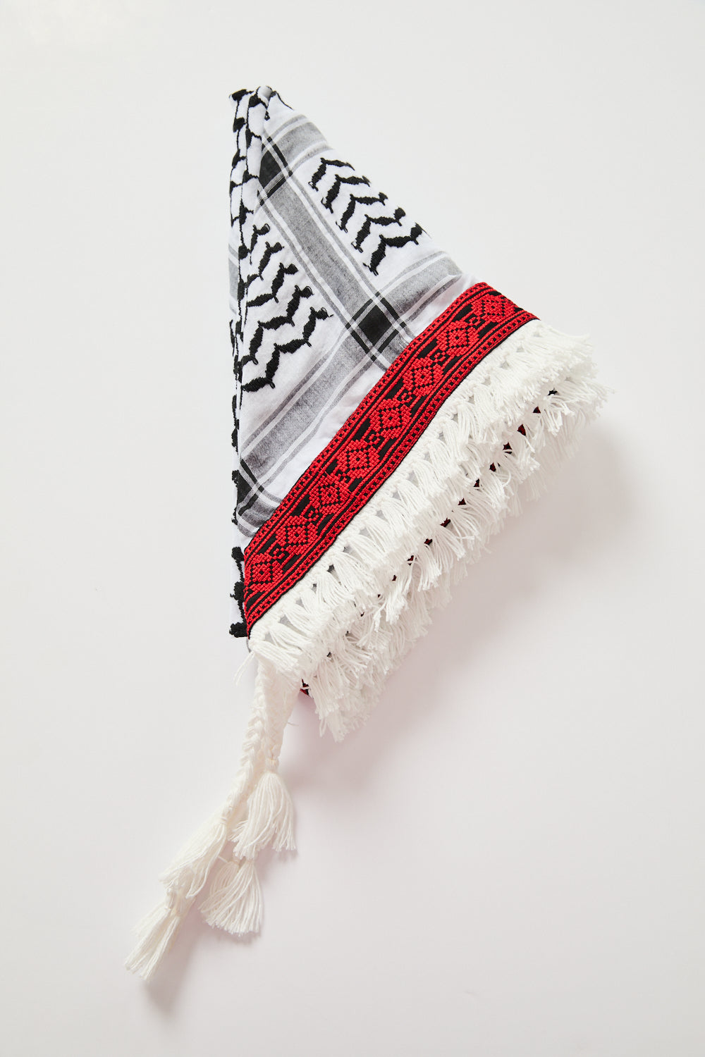Premium Keffiyeh Scarf With Embroidery