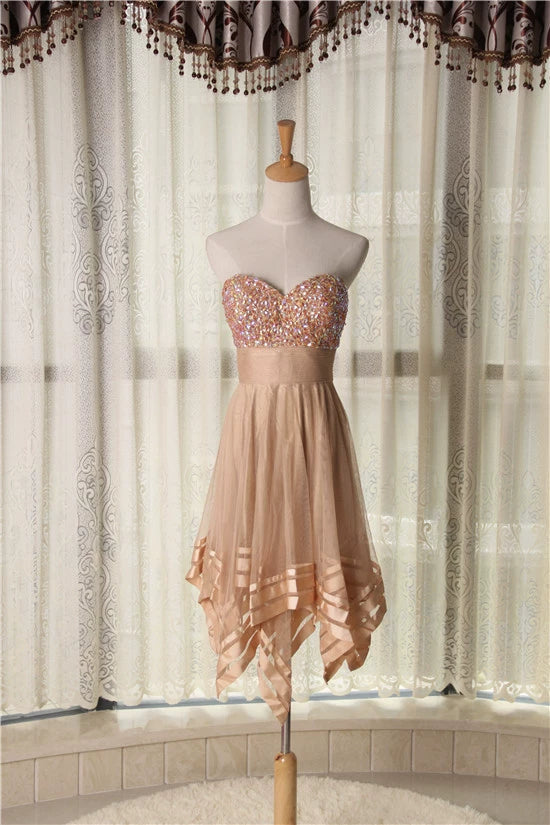 yellow diamond irregular tube top mini dress