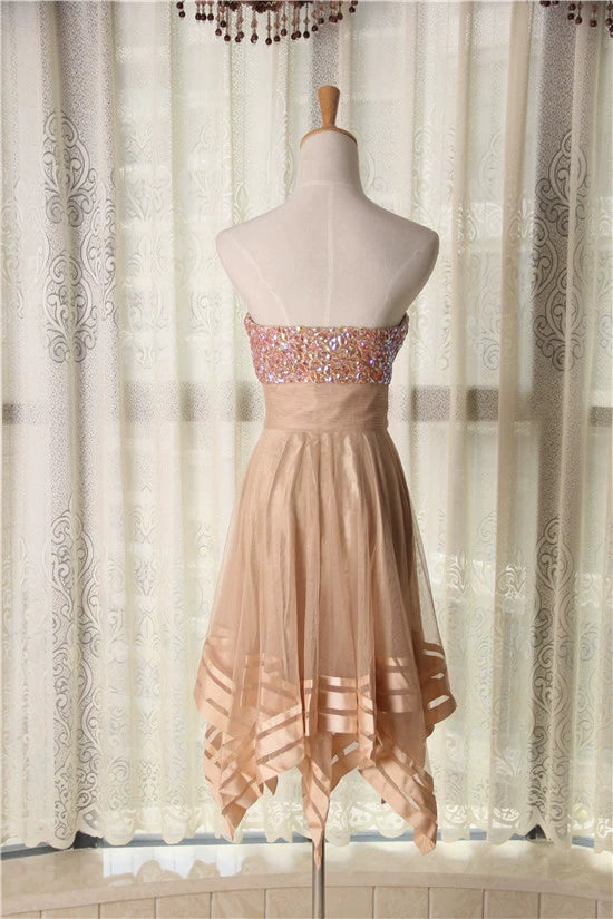 yellow diamond irregular tube top mini dress