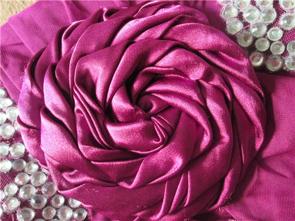 Purple one-shoulder chiffon flower maxi dress