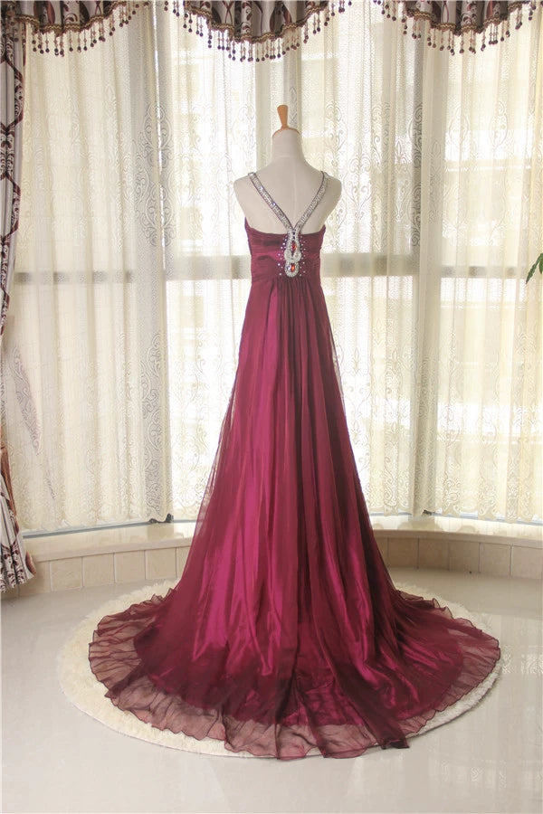 Green glass stone trailing maxi dress