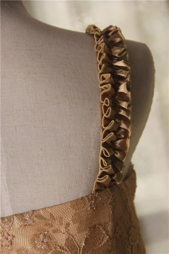 Gold Lace Bow mini Dress