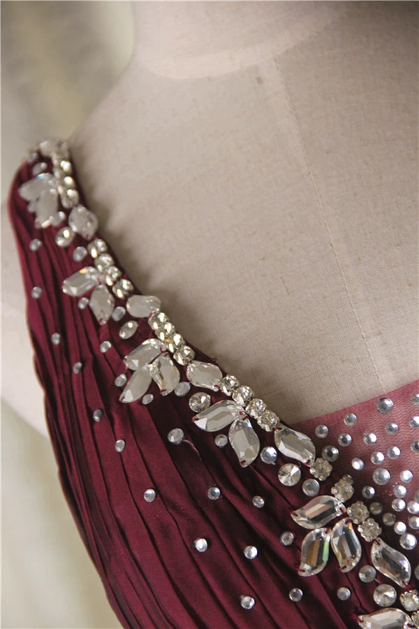 Green glass stone trailing maxi dress