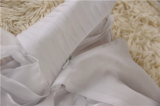 White chiffon shoulder strap mini dress