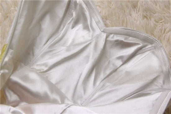 Mini abito senza spalline in chiffon giallo