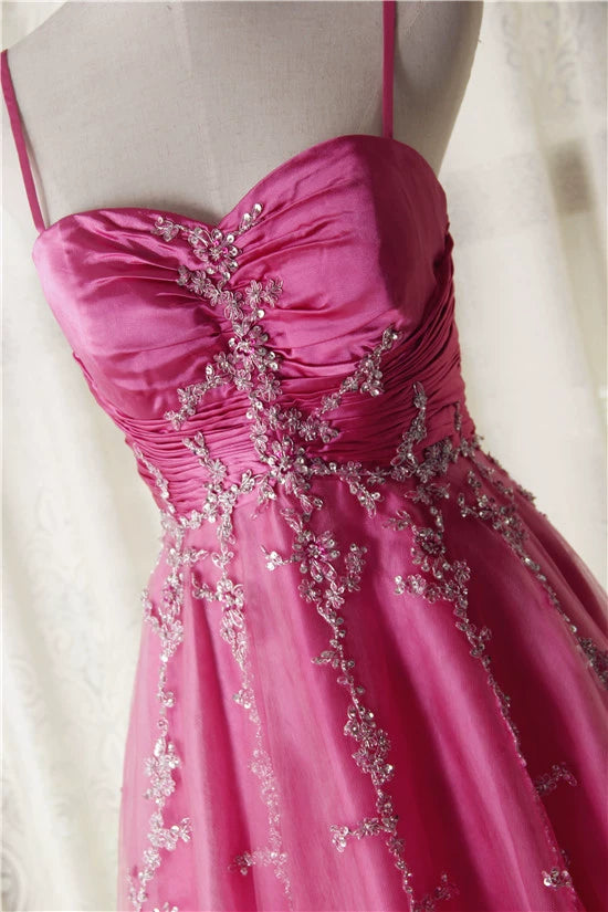 Rose red suspender mini tulle skirt