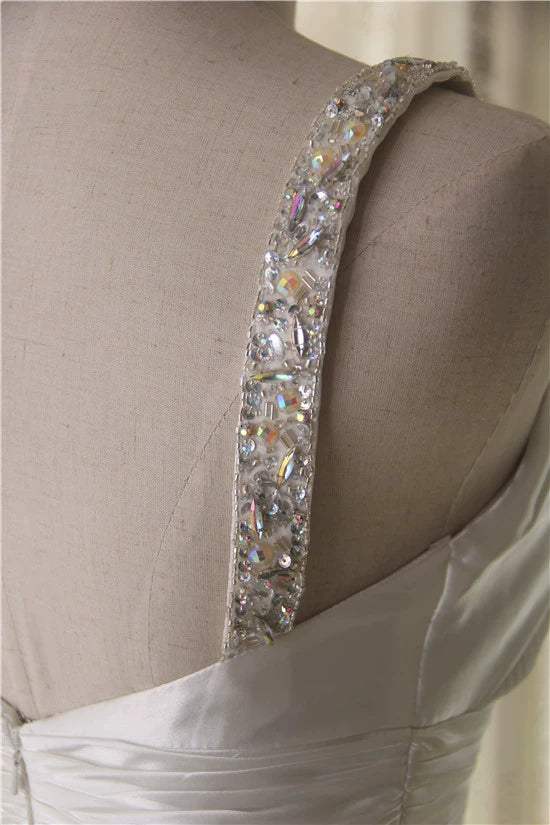 chiffon floor-length beaded maxi dress - Red/white