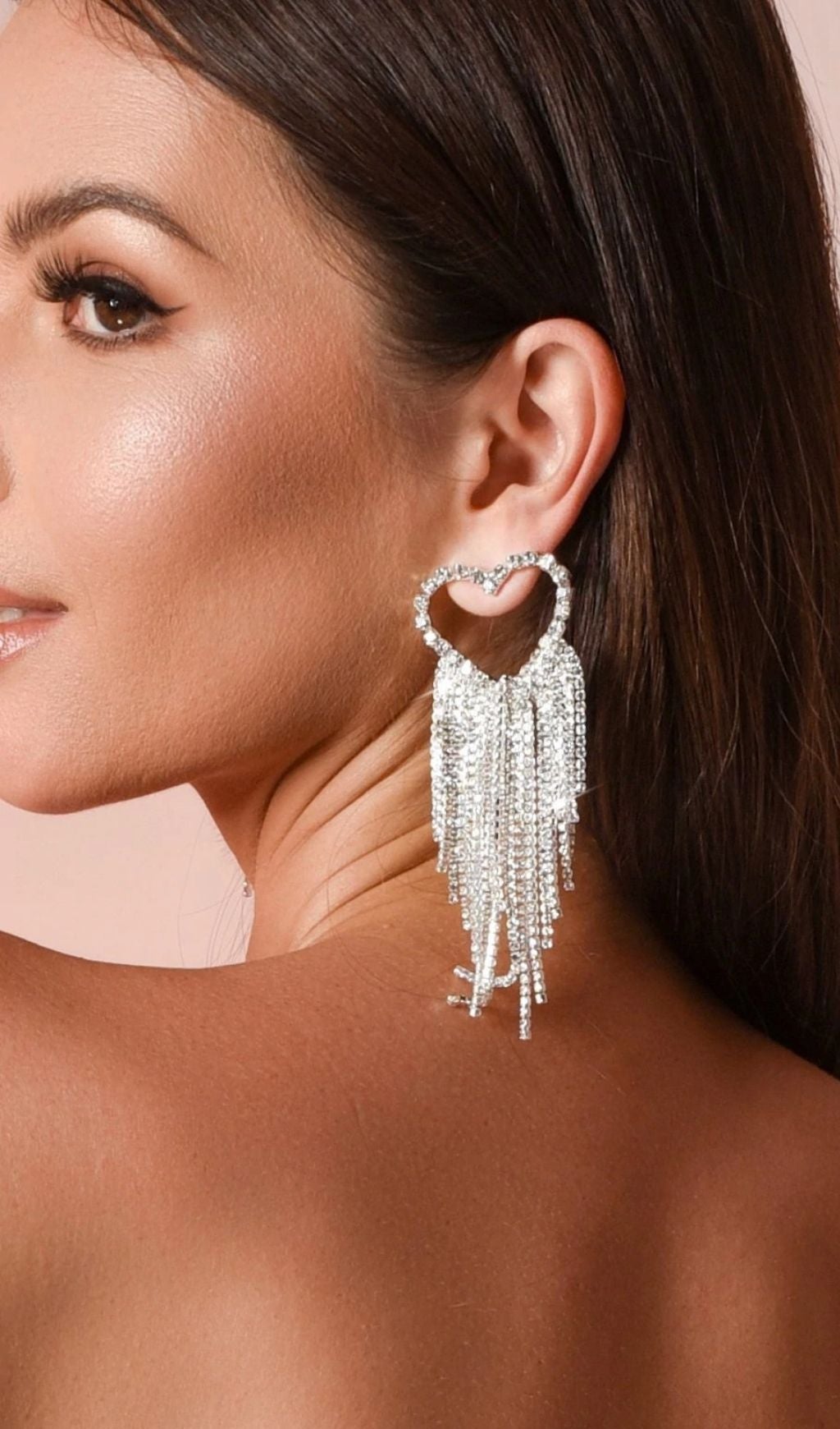 Vonde Rhinestone Tassel Earrings