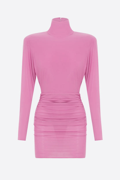 DRAPE BACKLESS MINI DRESS