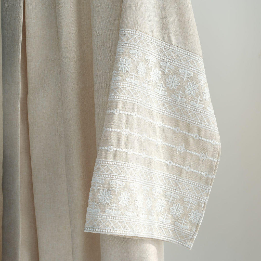 Embroidered Elegant Cardigan Robe
