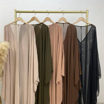 Muslim Rhinestone Cardigan Dress