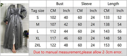 Shiny Silk Balloon Sleeves Lined Cardigan