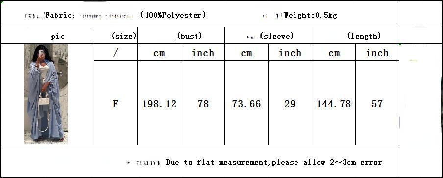 Muslim Solid Bat Sleeves Casual Cardigan