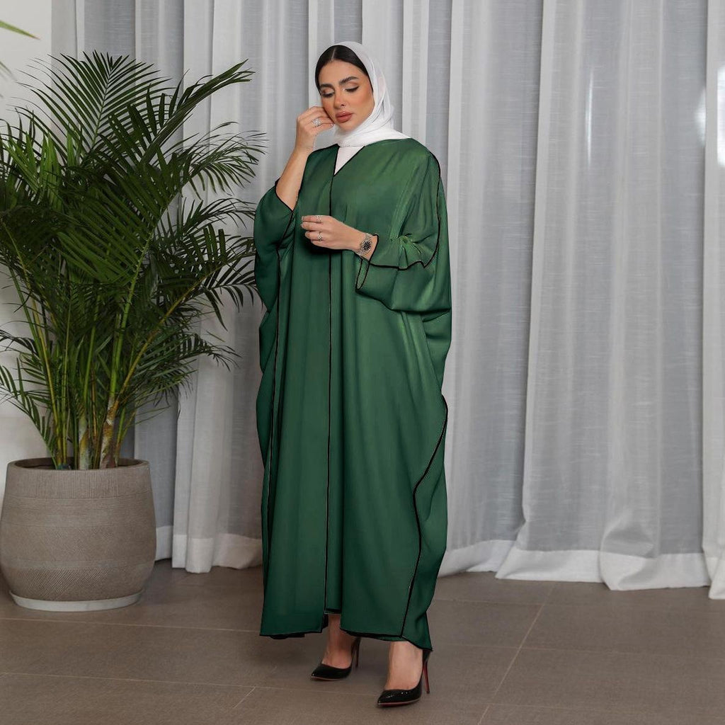 White Panelled Abaya Robe